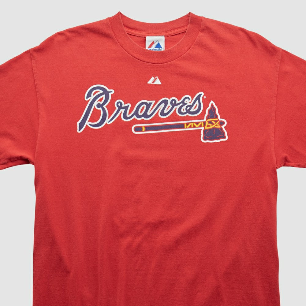 Atlanta Braves Majestic 2010 T-shirt - Red - Vintage T-shirts