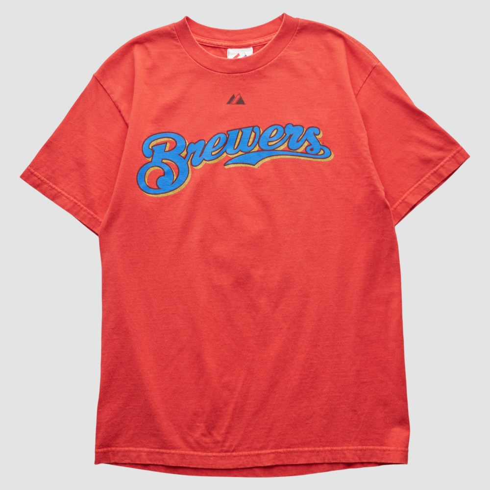 Milwaukee Brewers Majestic 2000s T-shirt - Red - Vintage T-shirts