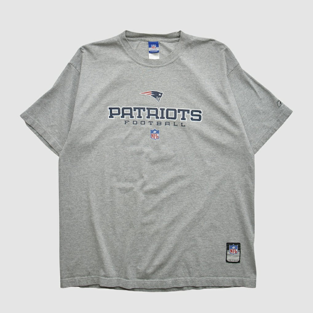 New England Patriots Reebok 2000s T-shirt - Heather Gray T-shirts