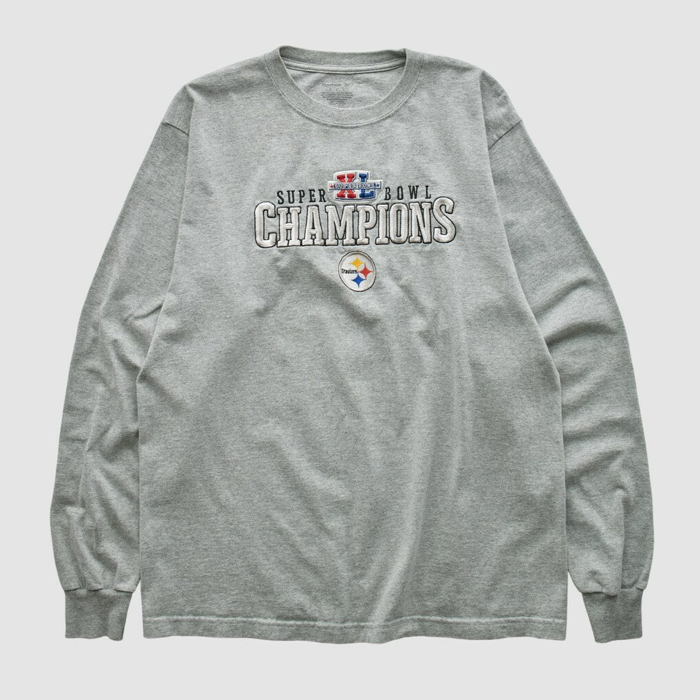 Pittsburgh Steelers Reebok 2006 Long Sleeve T-shirt - Gray T-shirts
