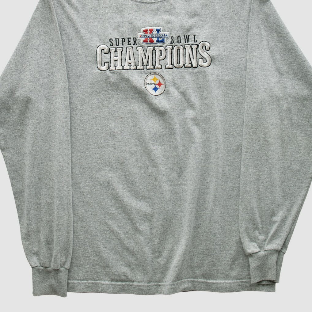 Pittsburgh Steelers Reebok 2006 Long Sleeve T-shirt - Gray T-shirts