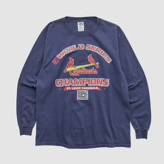 St. Louis Cardinals Delta 2006 Long Sleeve T-shirt - Navy - Vintage T-shirts