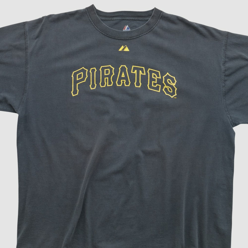 Pittsburgh Pirates Majestic 2000s T-shirt - Charcoal - 3XVintage T-shirts