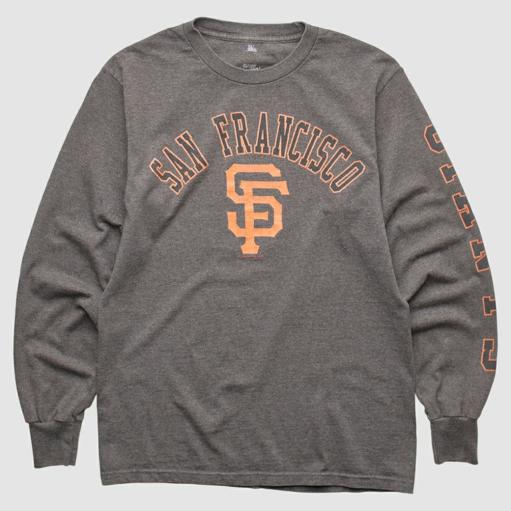 San Francisco Giants MLB 2000s Long Sleeve T-shirt - Dark Heather Gray - Vintage T-shirts