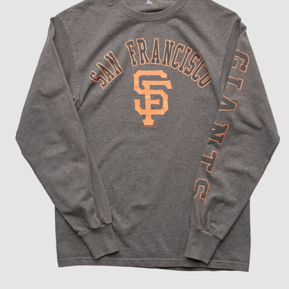 San Francisco Giants MLB 2000s Long Sleeve T-shirt - Dark Heather Gray - Vintage T-shirts