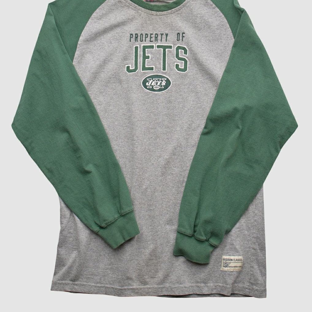 New York Jets NFL 2000s Long Sleeve T-shirt - Heather Gray T-shirts