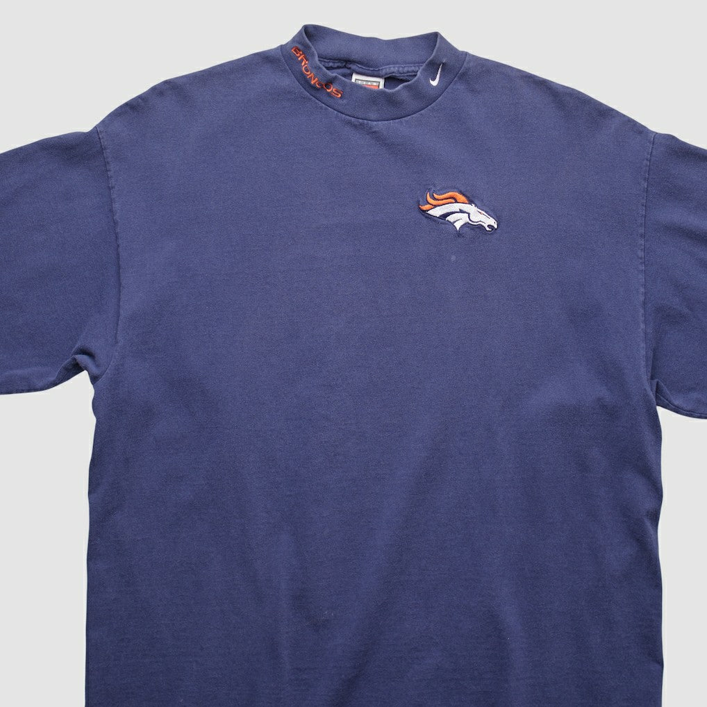 Denver Broncos 90s Pullover Sweatshirt - Navy Pullover