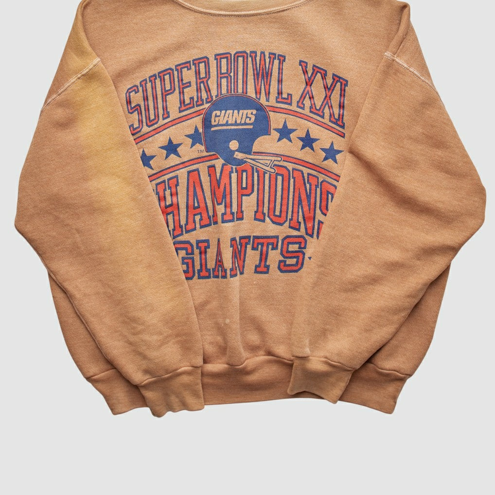 New York Giants Signal 1987 Pullover Sweatshirt - Tan Pullover