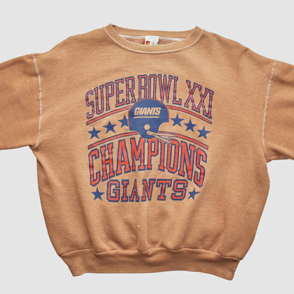 New York Giants Signal 1987 Pullover Sweatshirt - Tan Pullover