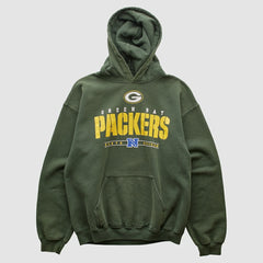 Green Bay Packers NFL 2000s Hooded Pullover Sweatshirt - Green Pullover