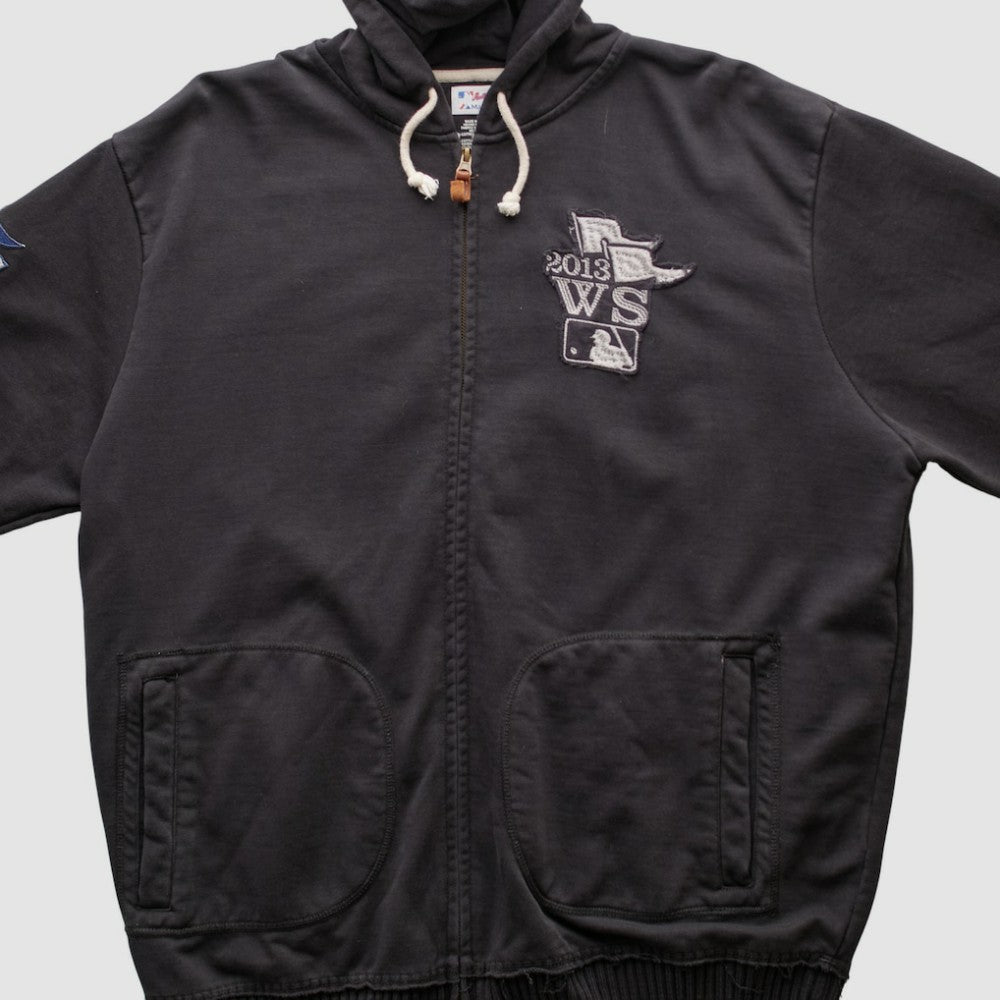 Boston Red Sox Majestic 2013 Hooded Full Zip Sweatshirt - Black - 2XVintage Sweatshirts