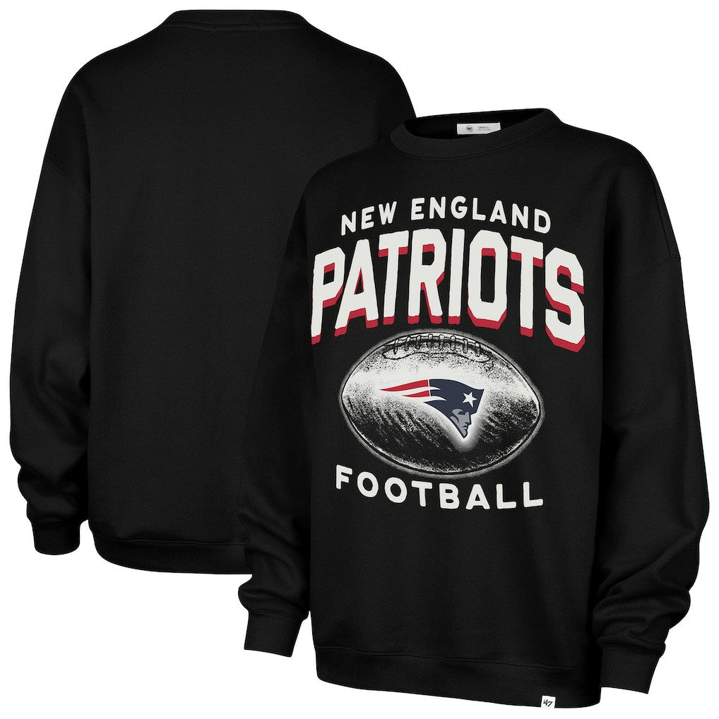New England Patriots '47 Women's Arch Cloud Oversized Sweatshirt - Black Sweatshirts