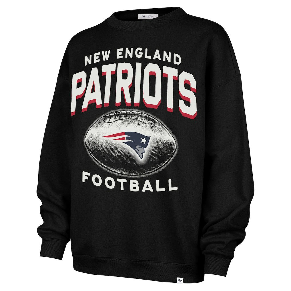 New England Patriots '47 Women's Arch Cloud Oversized Sweatshirt - Black Sweatshirts
