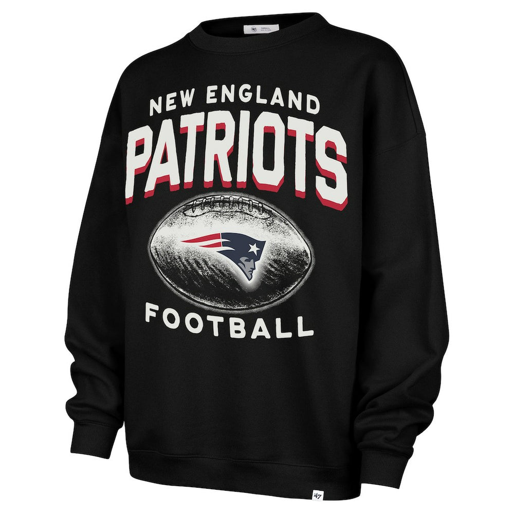 New England Patriots '47 Women's Arch Cloud Oversized Sweatshirt - Black Sweatshirts