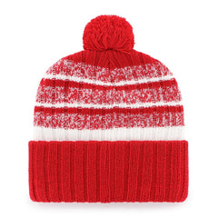 New England Patriots '47 Local Cuffed Knit Hat with Pom - Red Hats