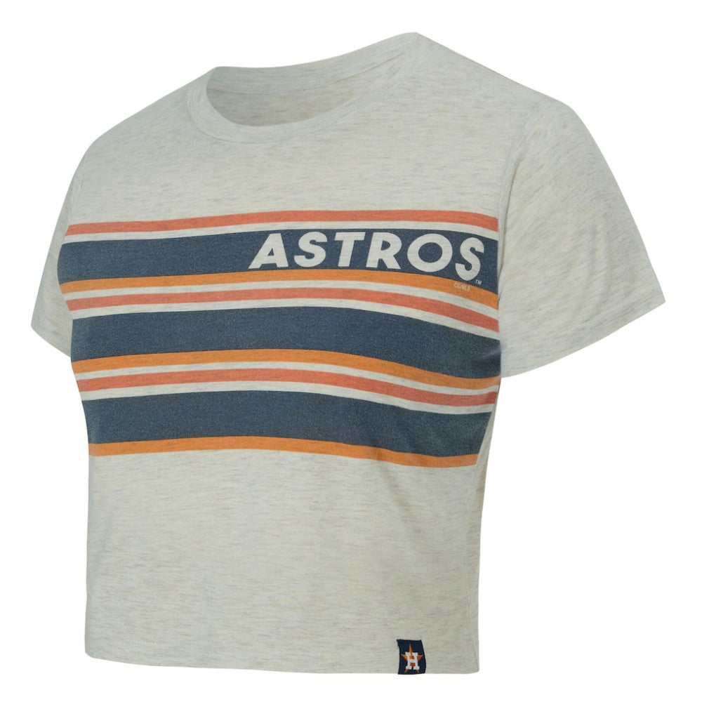 Houston Astros Concepts Sport Women's Birch Cropped T-Shirt - Cream T-shirts