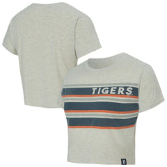 Detroit Tigers Concepts Sport Women's Birch Cropped T-Shirt - Cream T-shirts