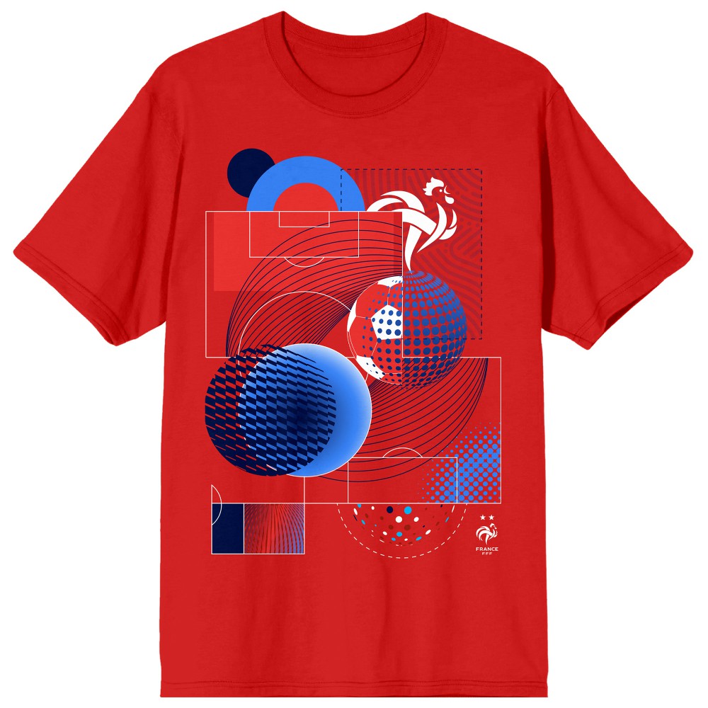 France National Team Abstract Art T-Shirt Red