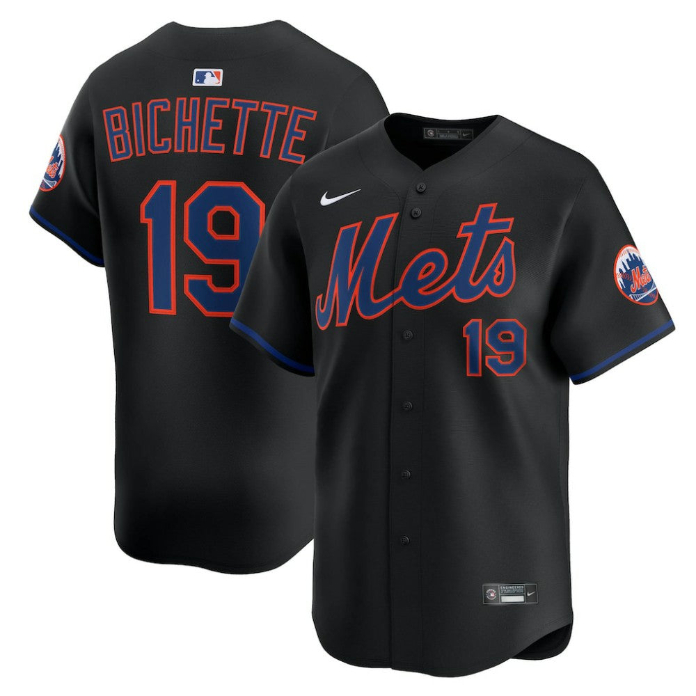 Bo Bichette New York Mets Nike Alternate Limited Jersey - Black Jerseys