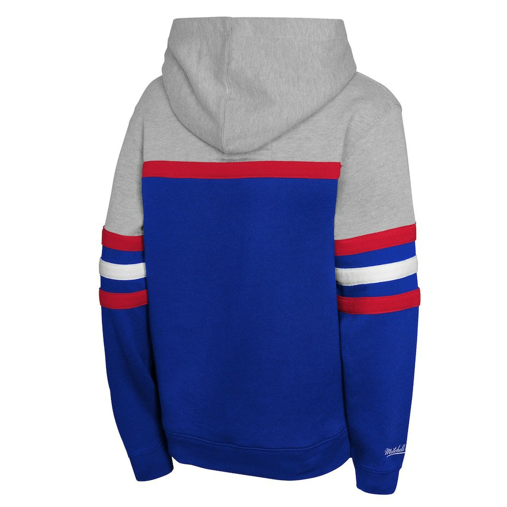 New England Patriots Throwback Head Coach Pullover Hoodie - Royal Hoodies