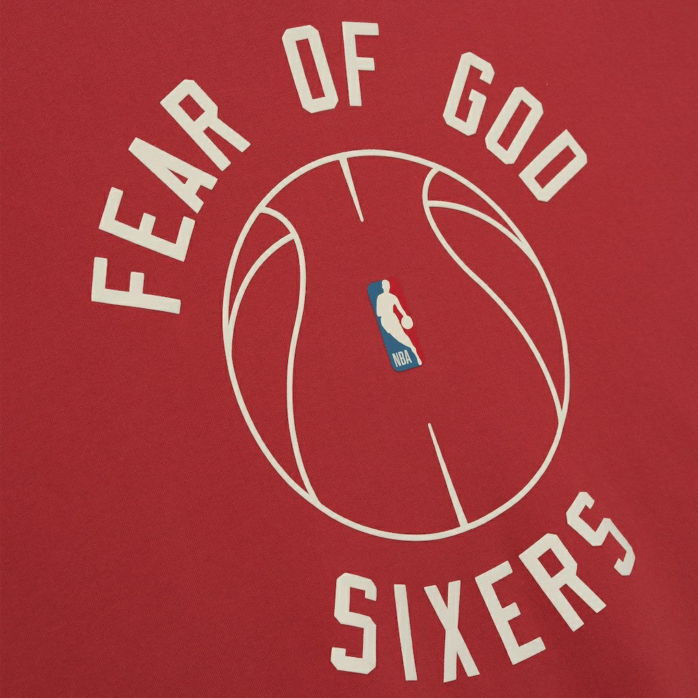 Philadelphia 76ers Fear of God x Barkley L. Hendricks Unisex 90's Hoodie Red