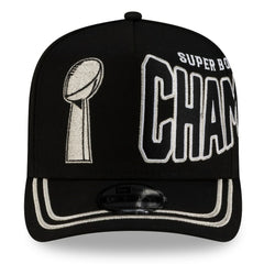 Seattle Seahawks New Era Super Bowl LX Champions Parade A-Frame 9FIFTY Snapback Hat - Black Hats