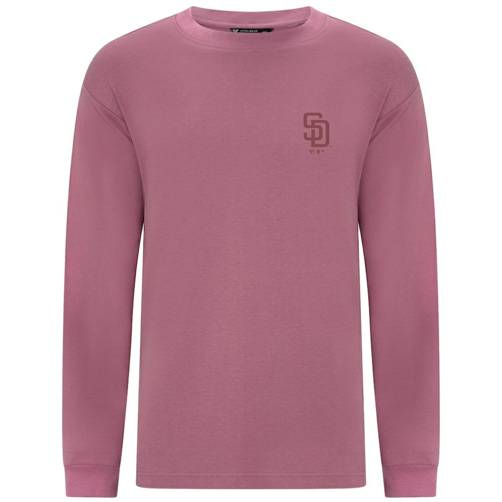 San Diego Padres Levelwear Bridal Rose Luxe Signature Long Sleeve T-Shirt - Pink T-shirts