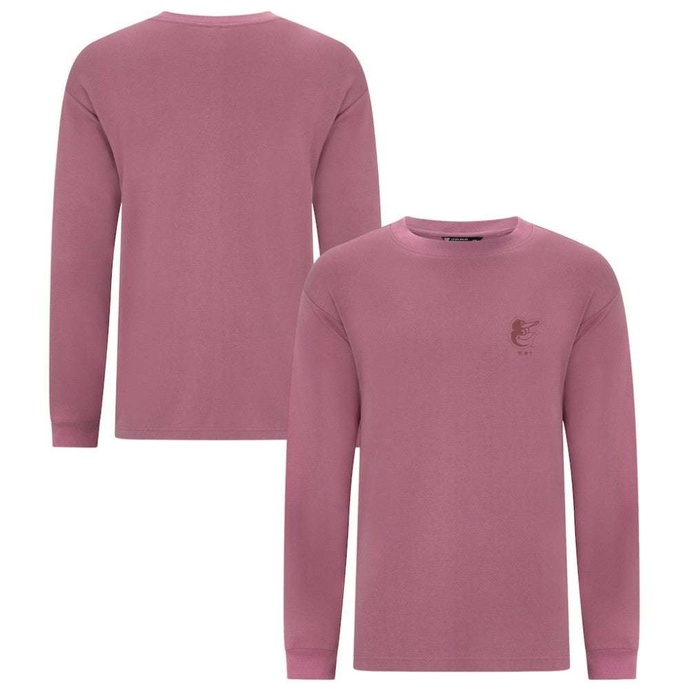 Baltimore Orioles Levelwear Bridal Rose Luxe Signature Long Sleeve T-Shirt - Pink T-shirts