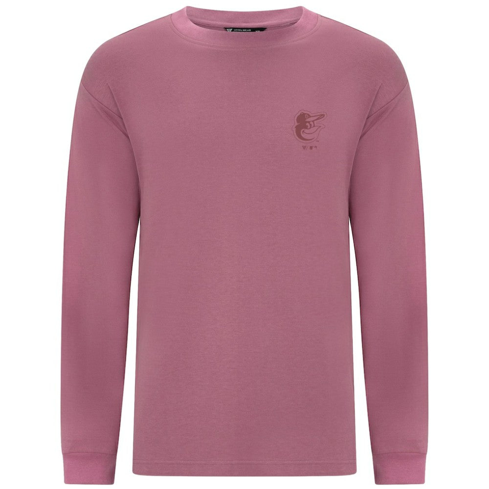 Baltimore Orioles Levelwear Bridal Rose Luxe Signature Long Sleeve T-Shirt - Pink T-shirts