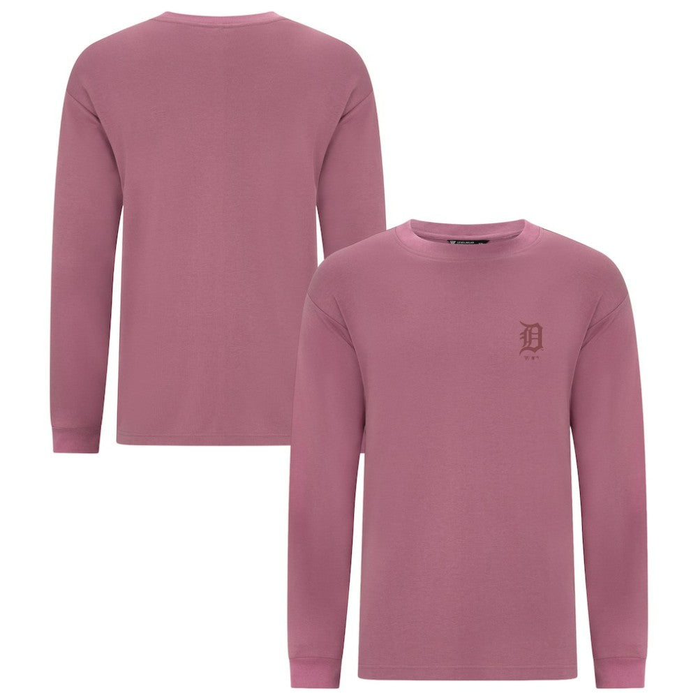 Detroit Tigers Levelwear Bridal Rose Luxe Signature Long Sleeve T-Shirt - Pink T-shirts
