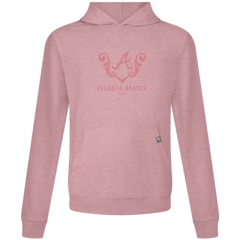 Atlanta Braves Levelwear Bridal Rose Relay Pullover Hoodie - Pink Hoodies