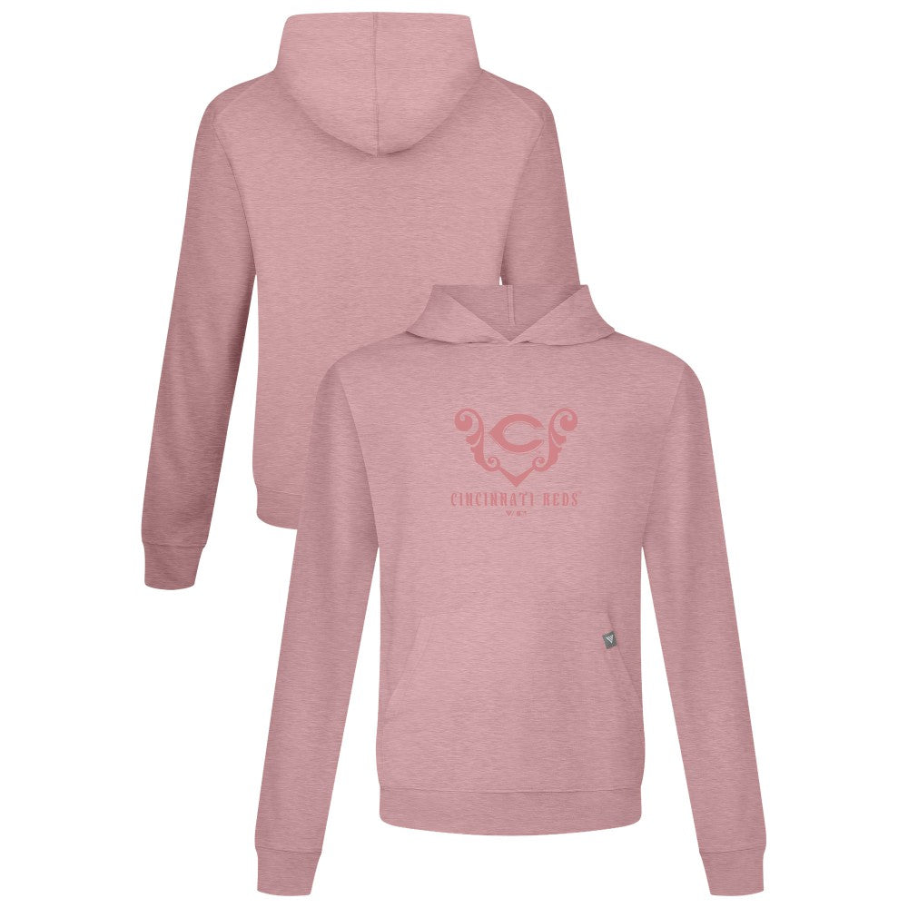 Cincinnati Reds Levelwear Bridal Rose Relay Pullover Hoodie - Pink Hoodies