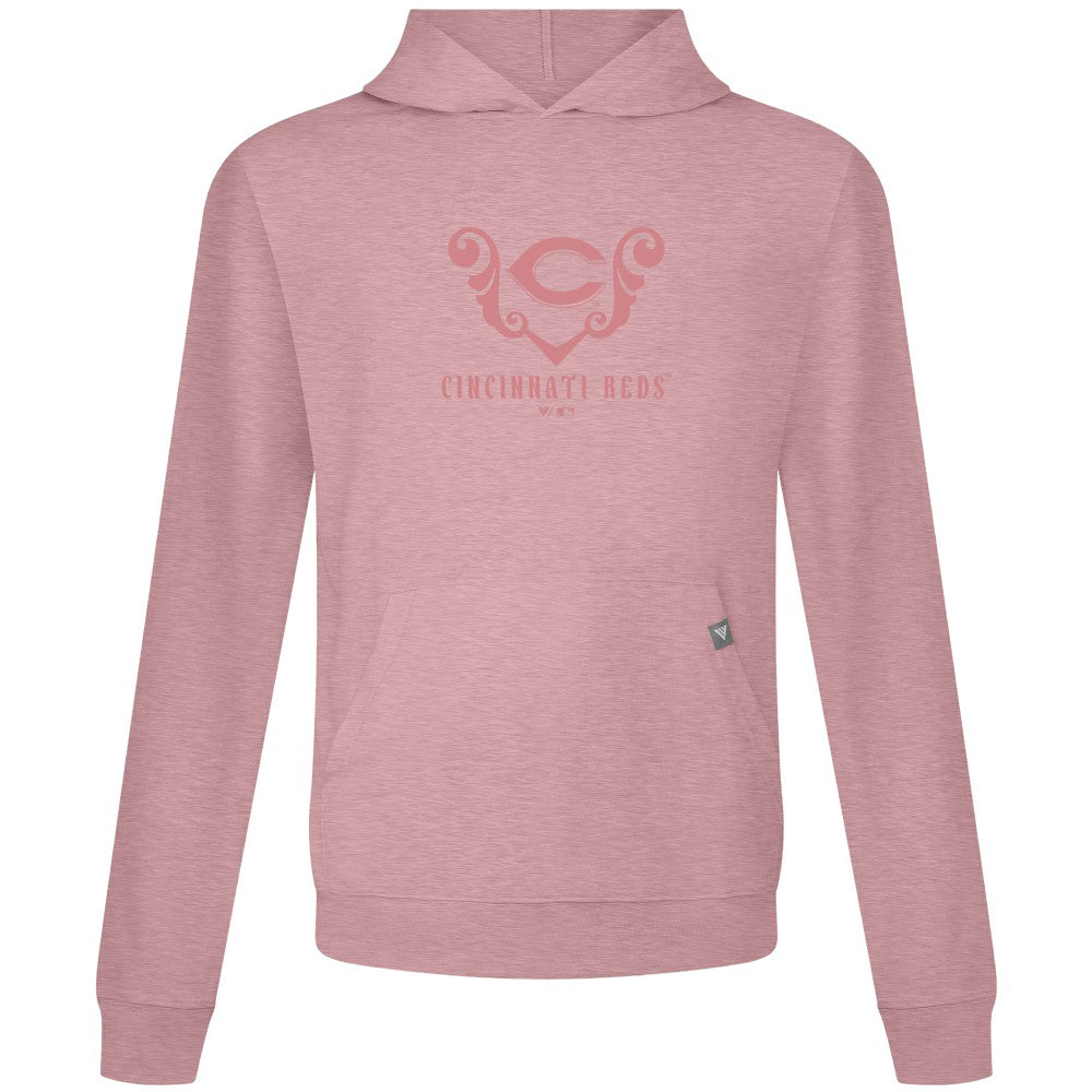 Cincinnati Reds Levelwear Bridal Rose Relay Pullover Hoodie - Pink Hoodies
