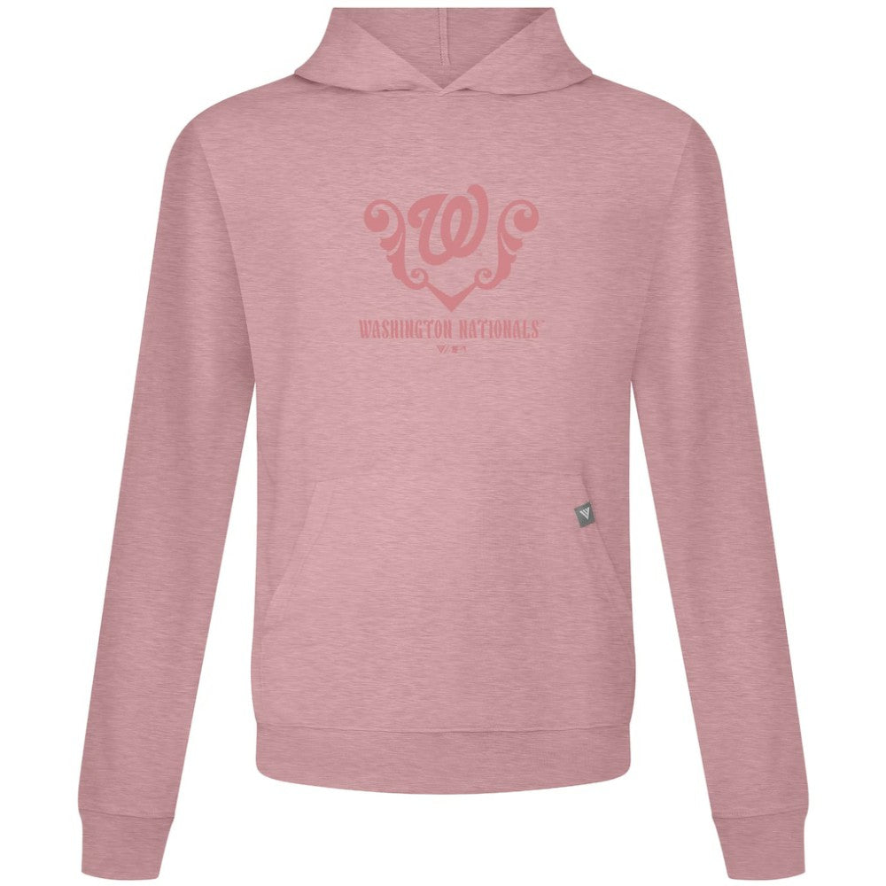 Washington Nationals Levelwear Bridal Rose Relay Pullover Hoodie - Pink Hoodies