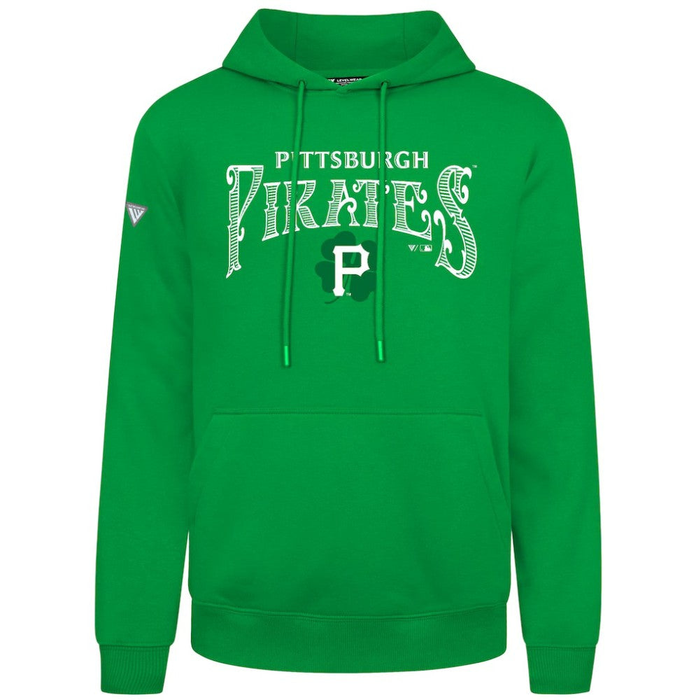 Pittsburgh Pirates Levelwear St. Patrick's Day Podium Hoodie - Green Hoodies