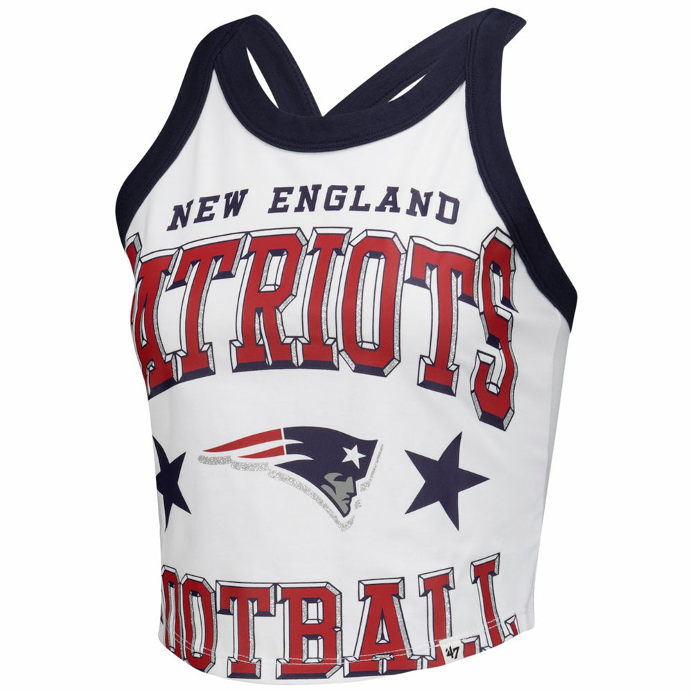 New England Patriots '47 Women's Energize Sporty Tank Top - White Tops