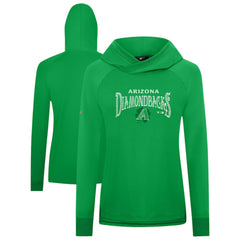 Arizona Diamondbacks Levelwear Women's St. Patrick's Day Slender Raglan Hoodie - Green Hoodies
