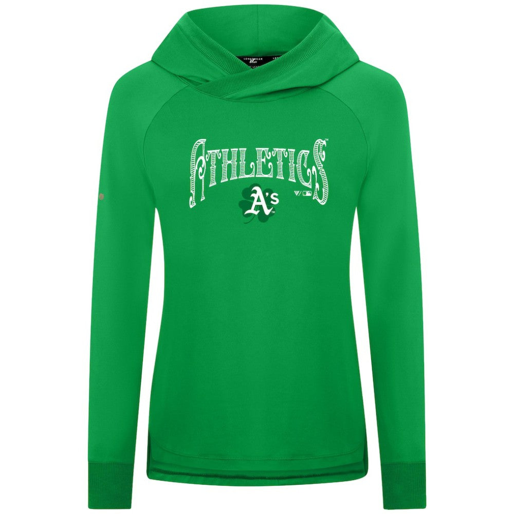Athletics Levelwear Women's St. Patrick's Day Slender Raglan Hoodie - Green Hoodies