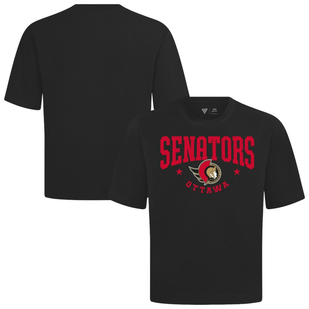 Ottawa Senators Levelwear Luxe Signature Knit T-Shirt - Black | US 203844144