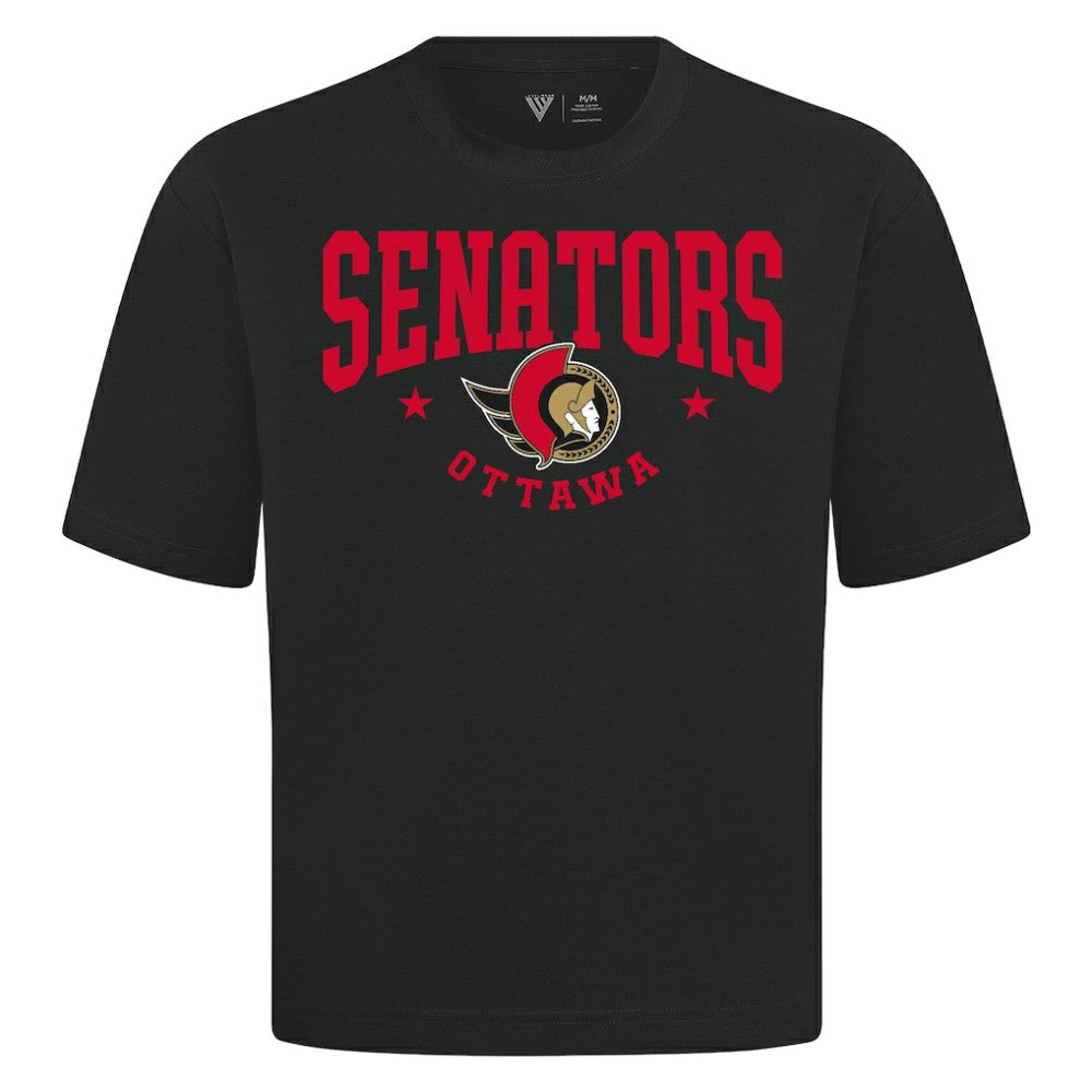 Ottawa Senators Levelwear Luxe Signature Knit T-Shirt - Black | US 203844144