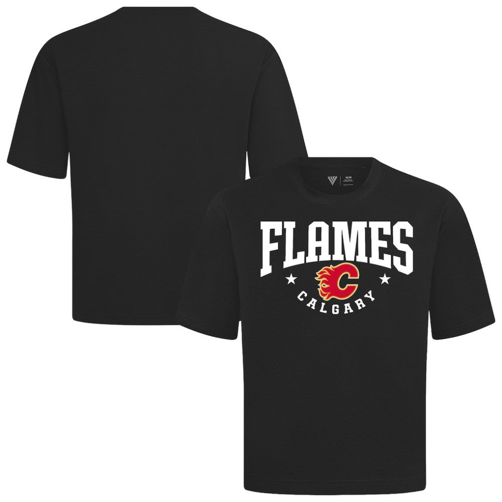 Calgary Flames Levelwear Luxe Signature Knit T-Shirt - Black | US 203844145