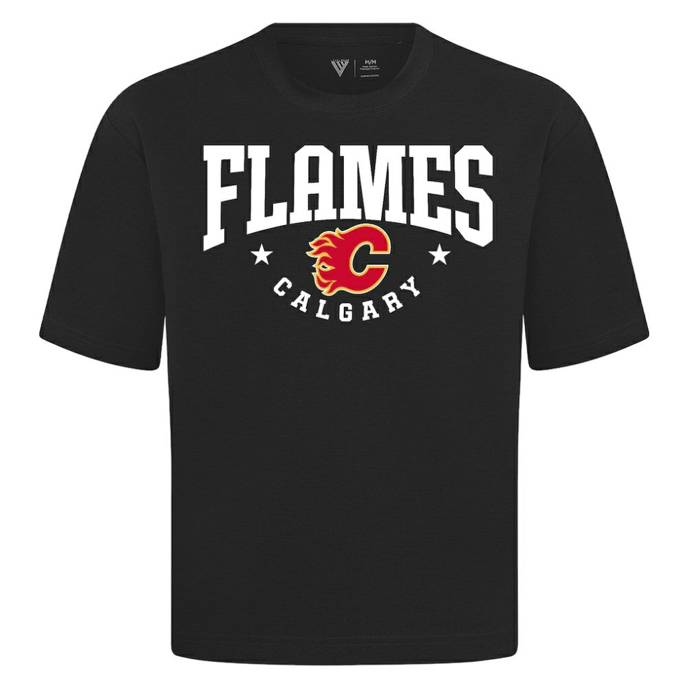 Calgary Flames Levelwear Luxe Signature Knit T-Shirt - Black | US 203844145