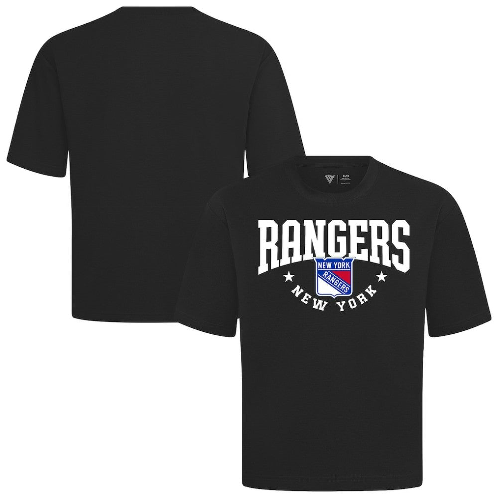 New York Rangers Levelwear Luxe Signature Knit T-Shirt - Black | US 203844146
