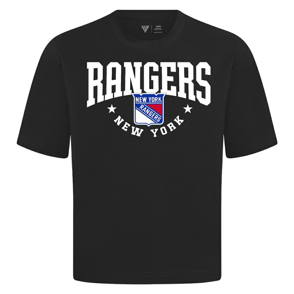 New York Rangers Levelwear Luxe Signature Knit T-Shirt - Black | US 203844146