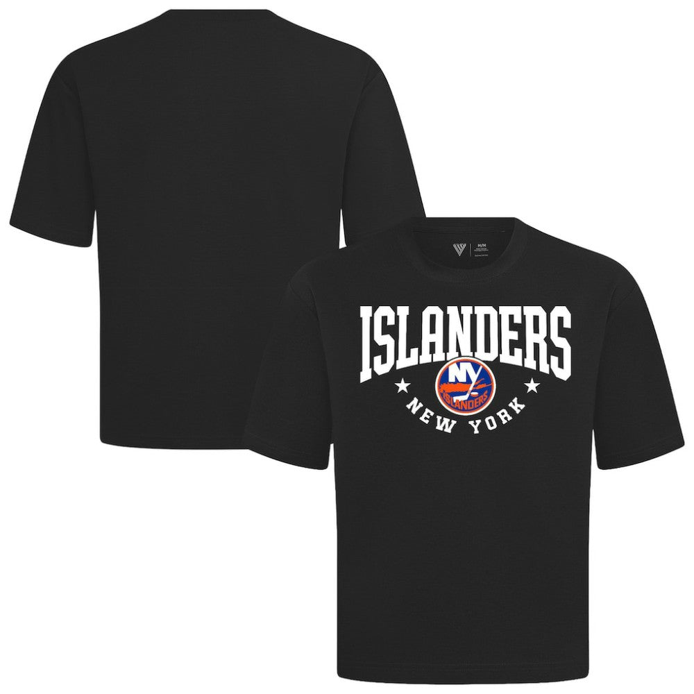 New York Islanders Levelwear Luxe Signature Knit T-Shirt - Black | US 203844149