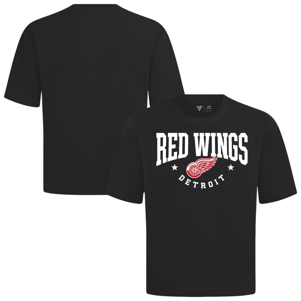 Detroit Red Wings Levelwear Luxe Signature Knit T-Shirt - Black | US 203844158