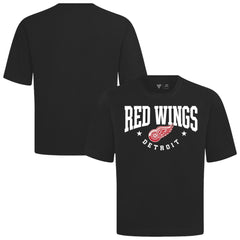 Detroit Red Wings Levelwear Luxe Signature Knit T-Shirt - Black | US 203844158