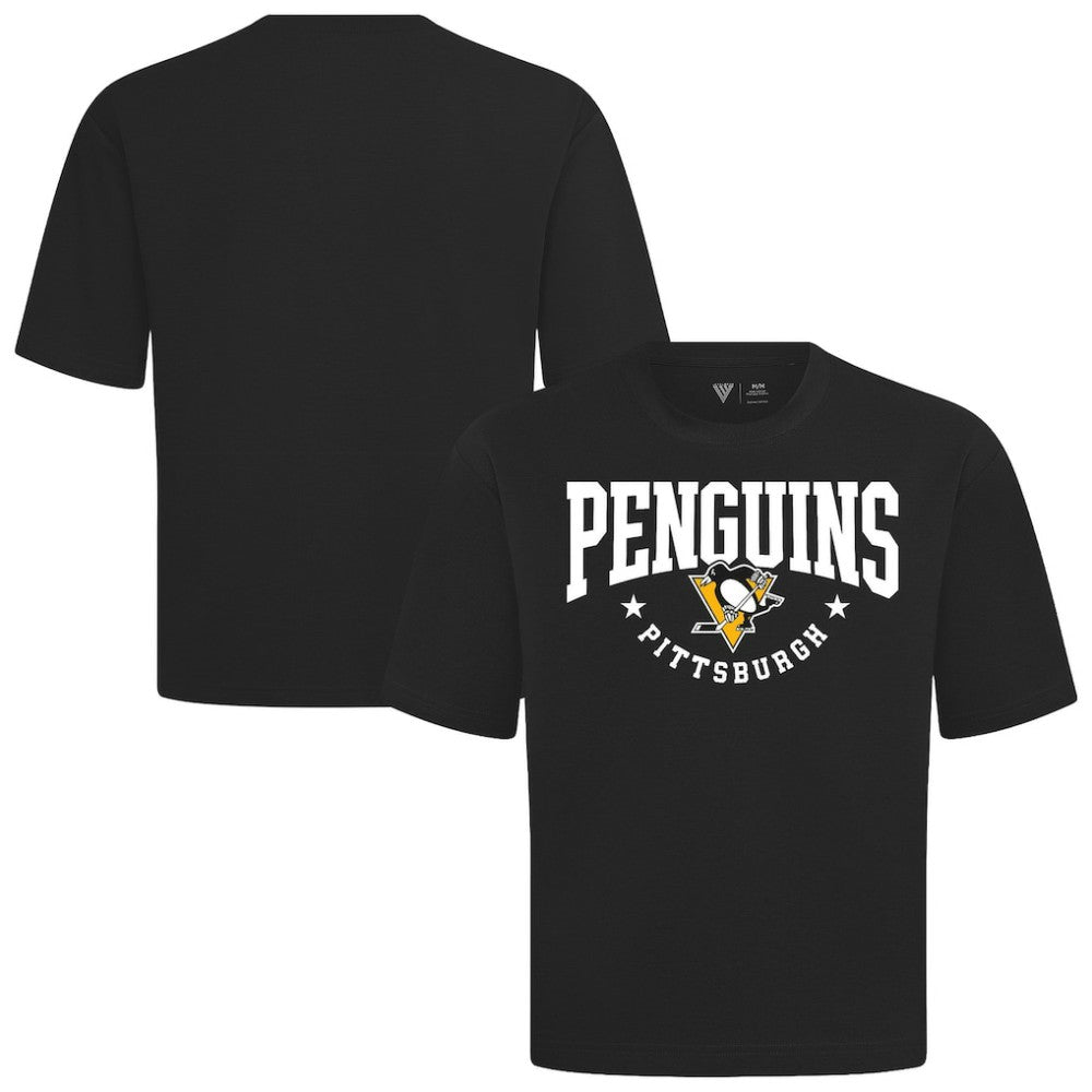 Pittsburgh Penguins Levelwear Luxe Signature Knit T-Shirt - Black | US 203844164