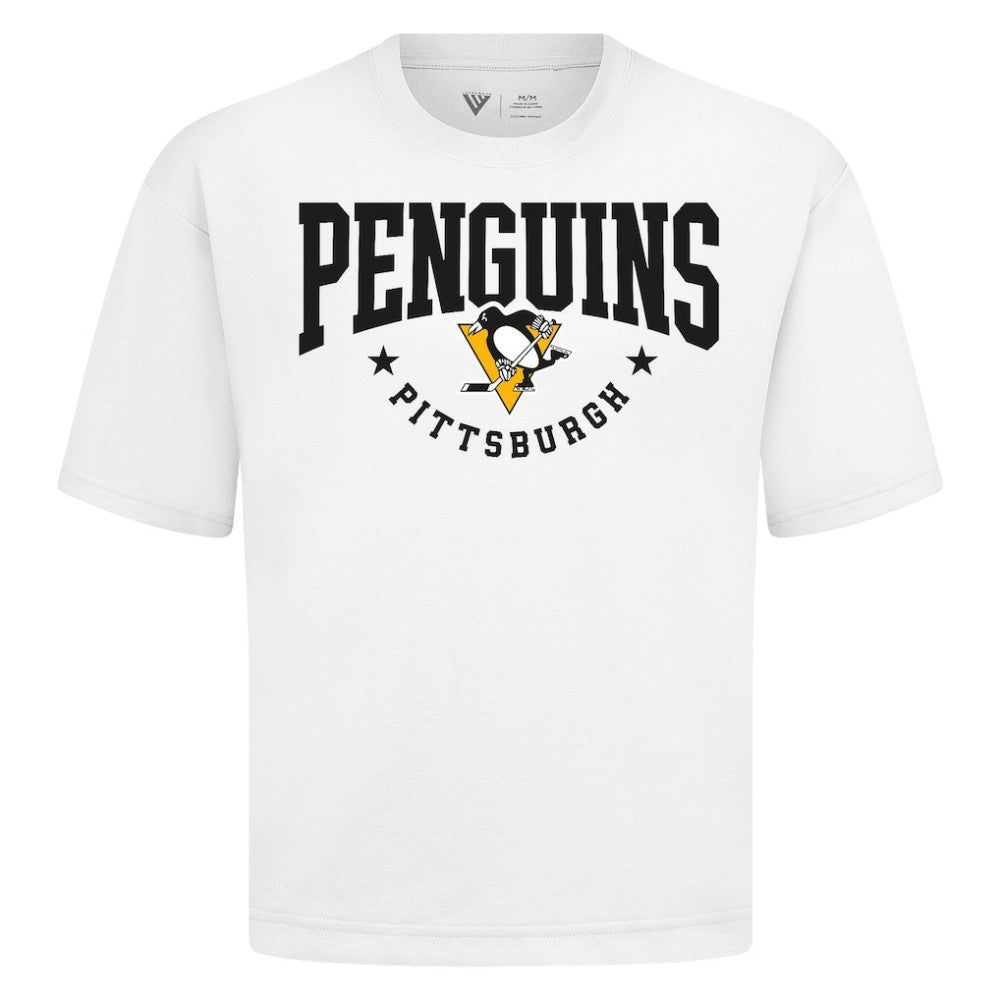 Pittsburgh Penguins Levelwear Luxe Signature Knit T-Shirt - White | US 203844167