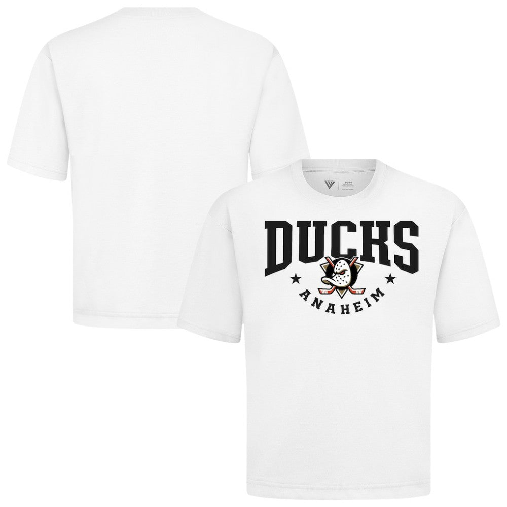 Anaheim Ducks Levelwear Luxe Signature Knit T-Shirt - White | US 203844169